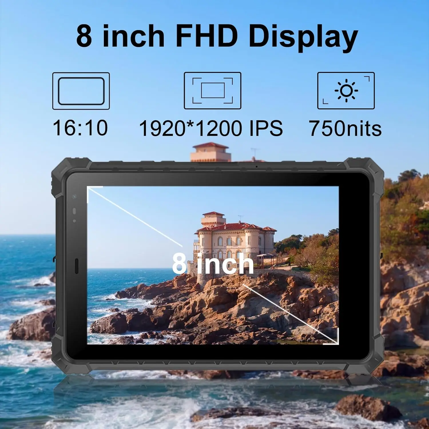 8-Inch Rugged Tablet Windows 1 - огляд і ціна Industrial Laser Light