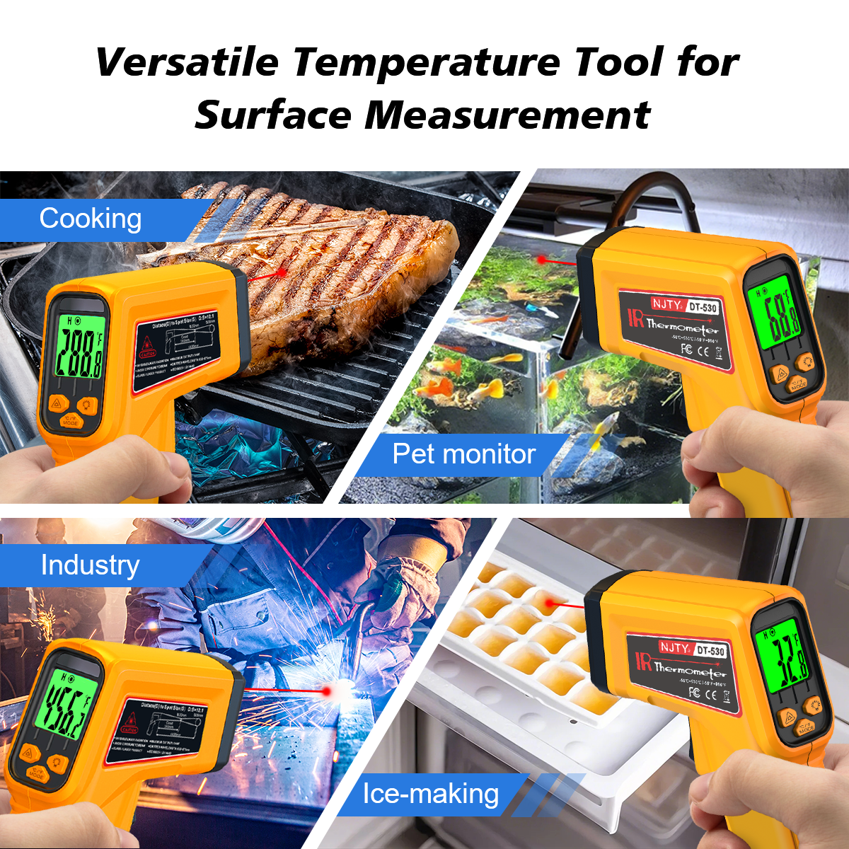 NJTY Infrared Thermometer Lase - огляд і ціна Industrial Laser Thermometer Gun