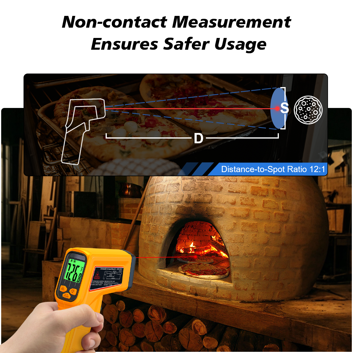 NJTY Infrared Thermometer Lase - огляд і ціна Industrial Laser Thermometer Gun