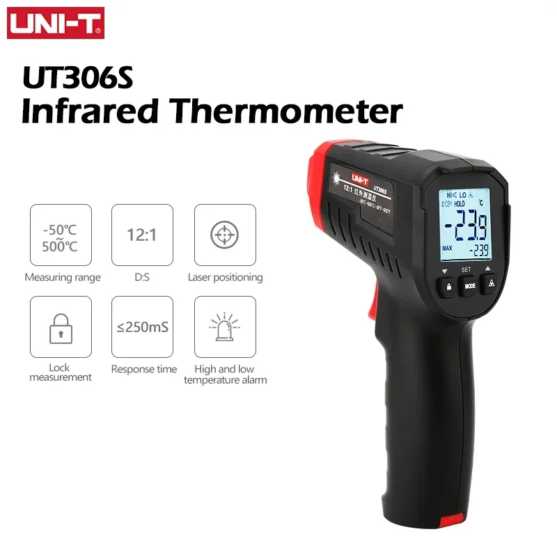 UNI-T Digital Thermometer UT30 - огляд і ціна Industrial Laser Thermometer Gun