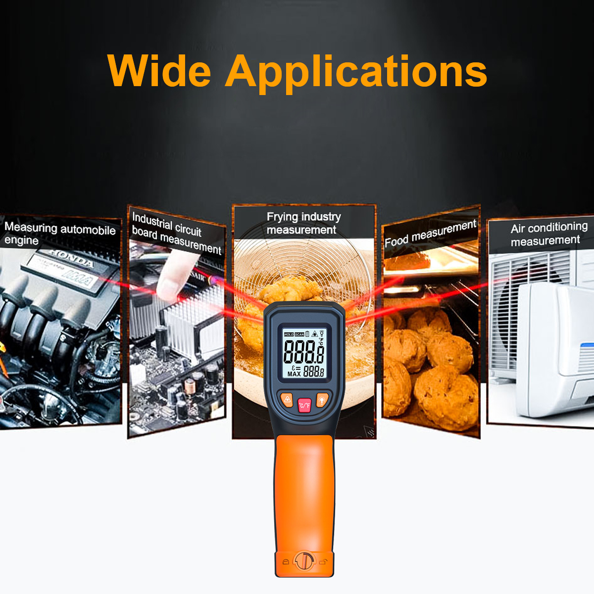 T600 T600A Digital Infrared Th - огляд і ціна Industrial Laser Thermometer Gun